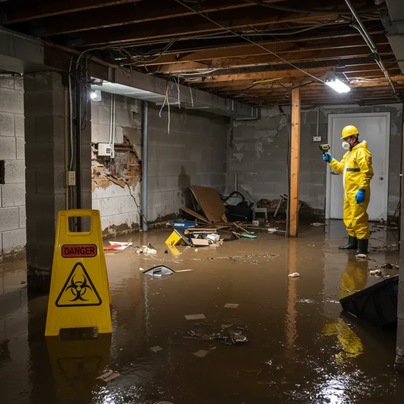 Flooded Basement Electrical Hazard in Hot Springs, SD Property